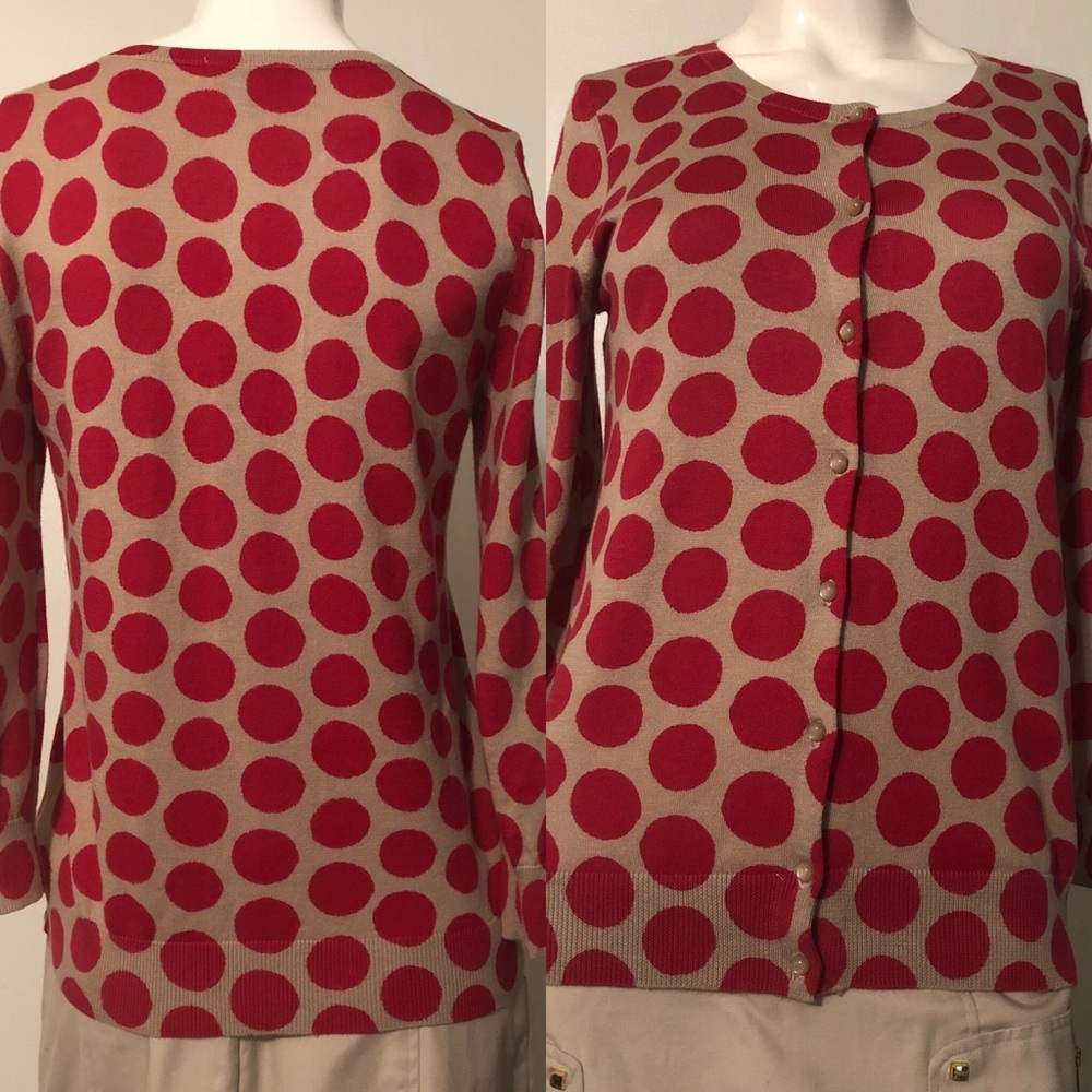 Loft Tan & Red Sweaters Size- Large - Picture 3 of 5